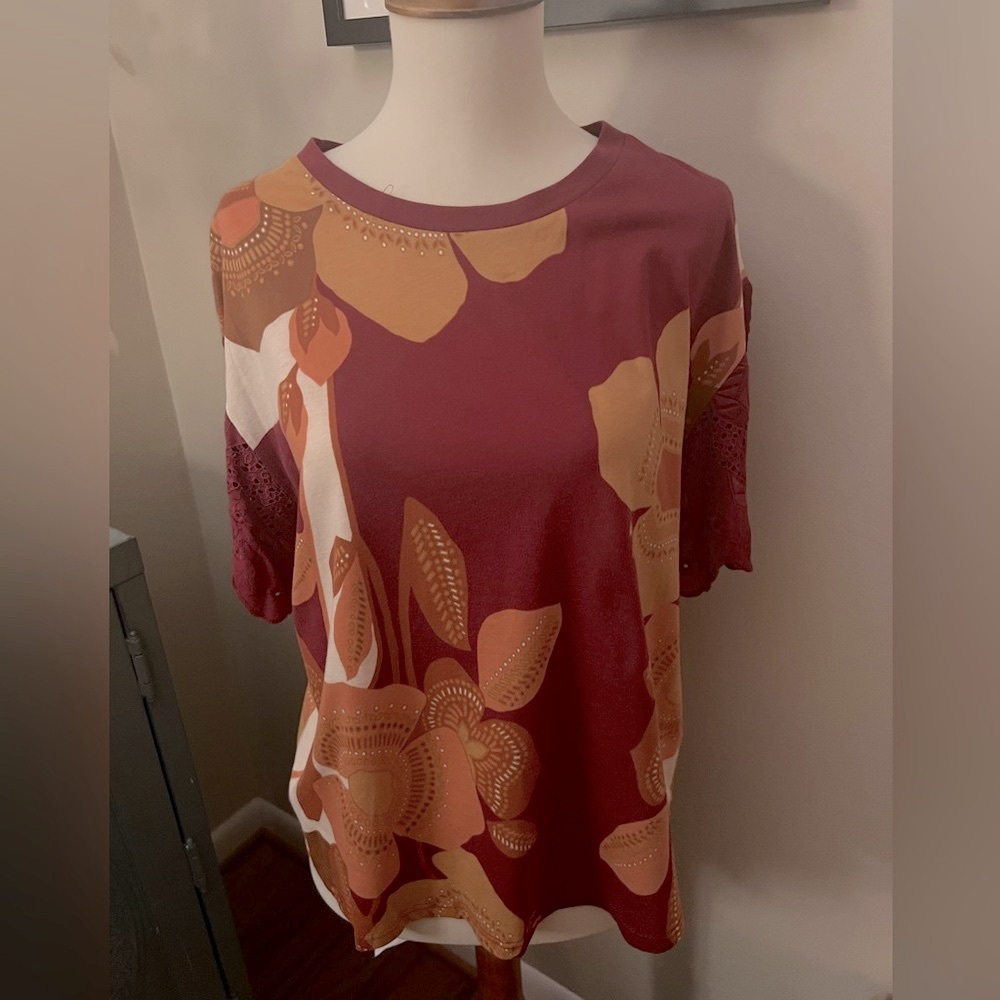 Anthropology patterned top M